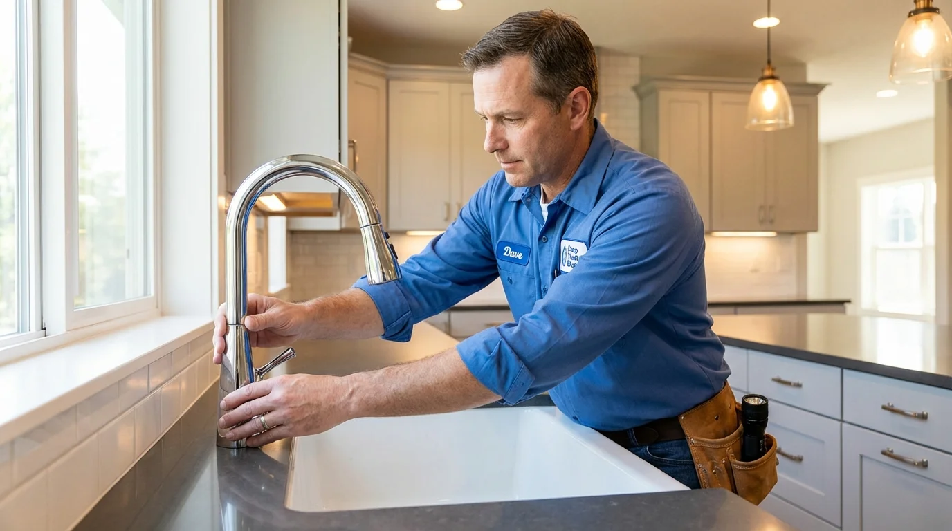Kitchen faucet installation by Johns Plumbing LLC in Wellsboro